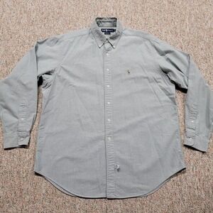 Ralph Lauren Shirt Mens 16.5 Mint Oxford OCBD Button Down Long Sleeve Flesh Pony